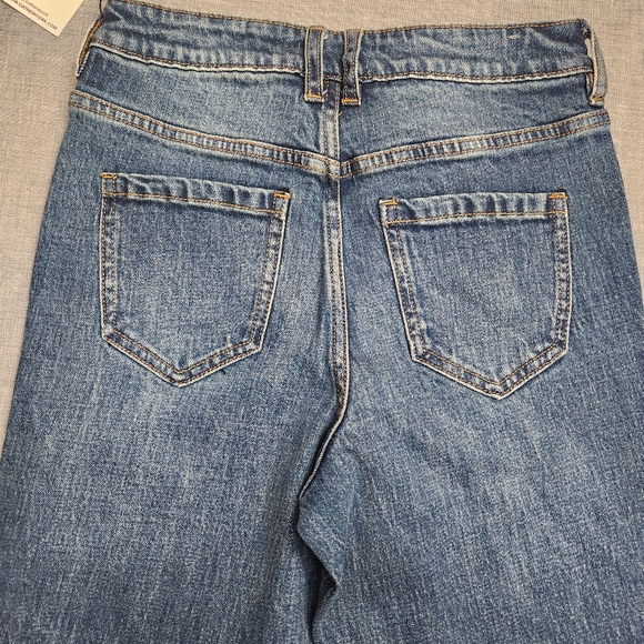 Oat New York raw hem distresses blue Denim jeans size 25 NWT - Picture 2 of 8